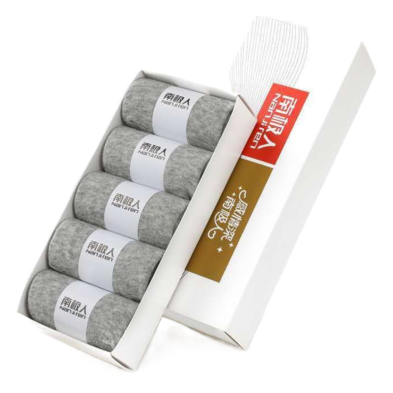 Calcetines antárticos Calcetines de algodón para hombre Desodorante Calcetines de tubo medio de negocios Calcetines finos transpirables absorbentes del sudor Calcetines de barco de color sólido para hombre Four Seasons Summer