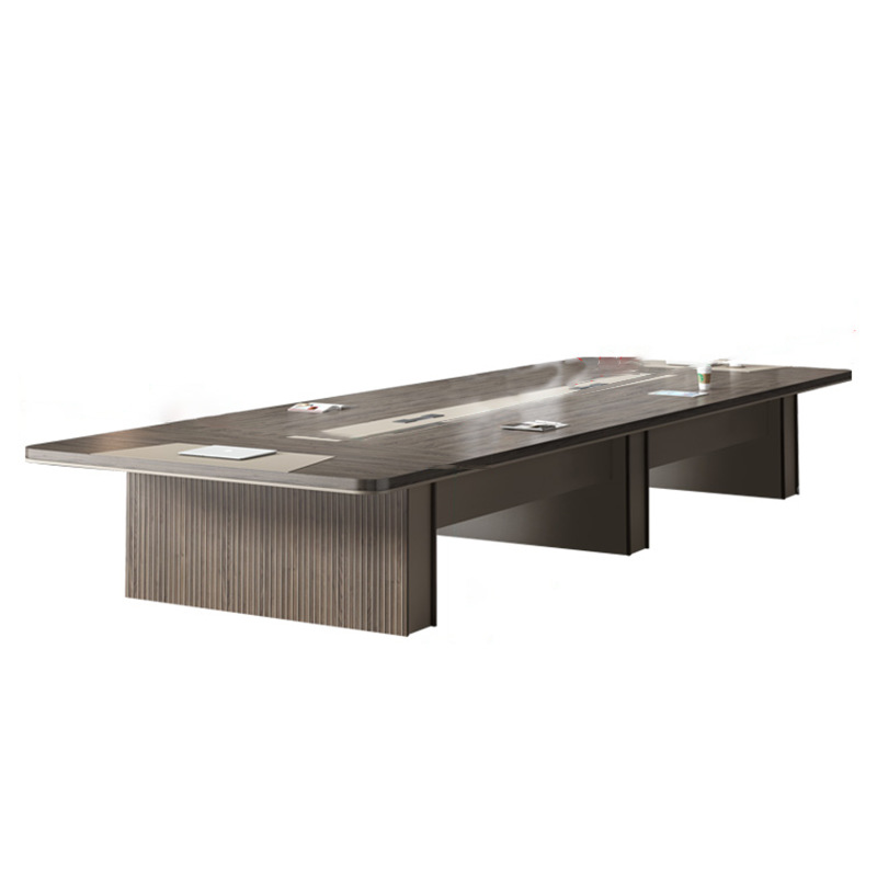 Mesa de conferencia grande, mesa larga, mesa de negociación moderna simple, tablero rectangular, combinación de mesas y sillas de oficina, fabricante