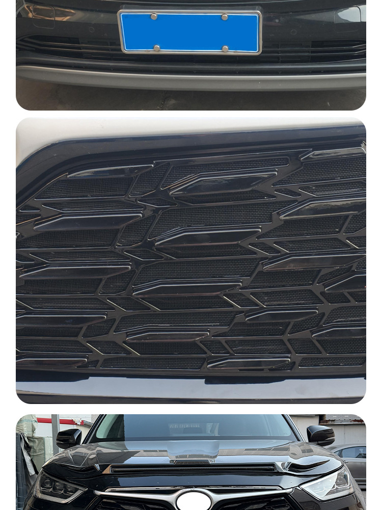 Suitable for 22-26 Models of Toyota Highlander, Insect-Proof Net for the Front Grille, Water Tank Protective Cover, Anti-Insect and Anti-Lint Modification Parts