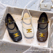 2025春秋新款女童小香风玛丽珍高跟单鞋法式韩版复古公主小皮鞋