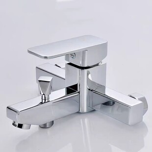 Bathtub Shower Water Accessories Bathroom Mixing Valve Hot and Cold Switch Exposed Valve Copper Triple Shower Set Bathroom