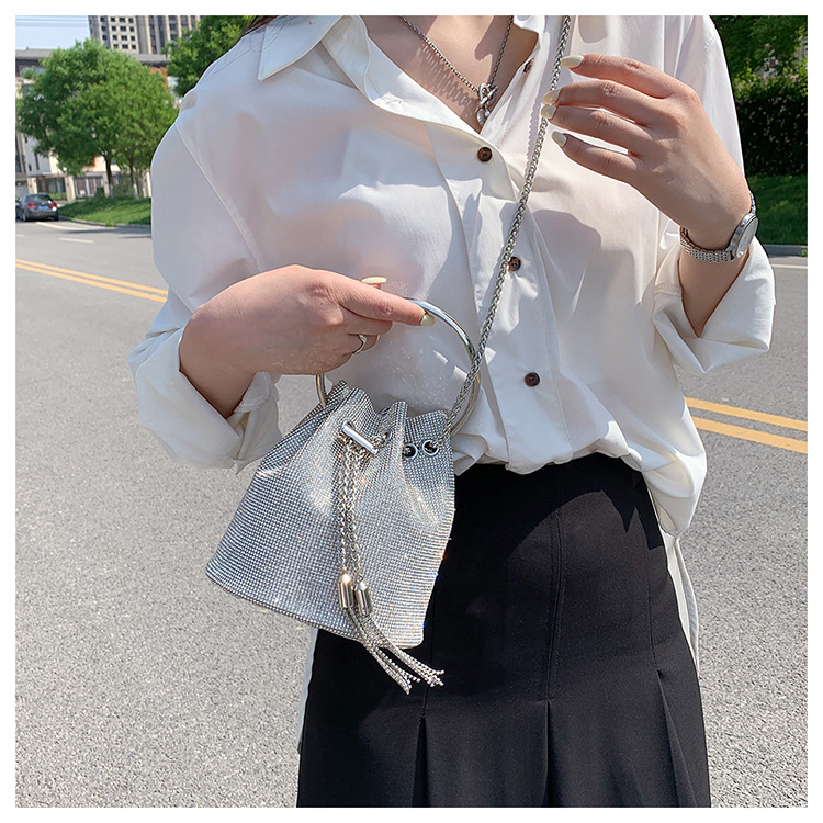 Rhinestone bucket bag voor dames, modieuze handtas en schoudertas_voghion.com