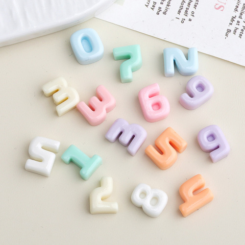 Cartoon DIY resin accessories, decorations, mini letters, cream glue hair clips, phone cases, shoe buckles, keychains, pendants