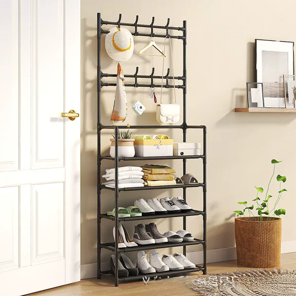 Floor hanger one wholesale simple coat rack multi-function hanger dormitory home dustproof storage shoe rack