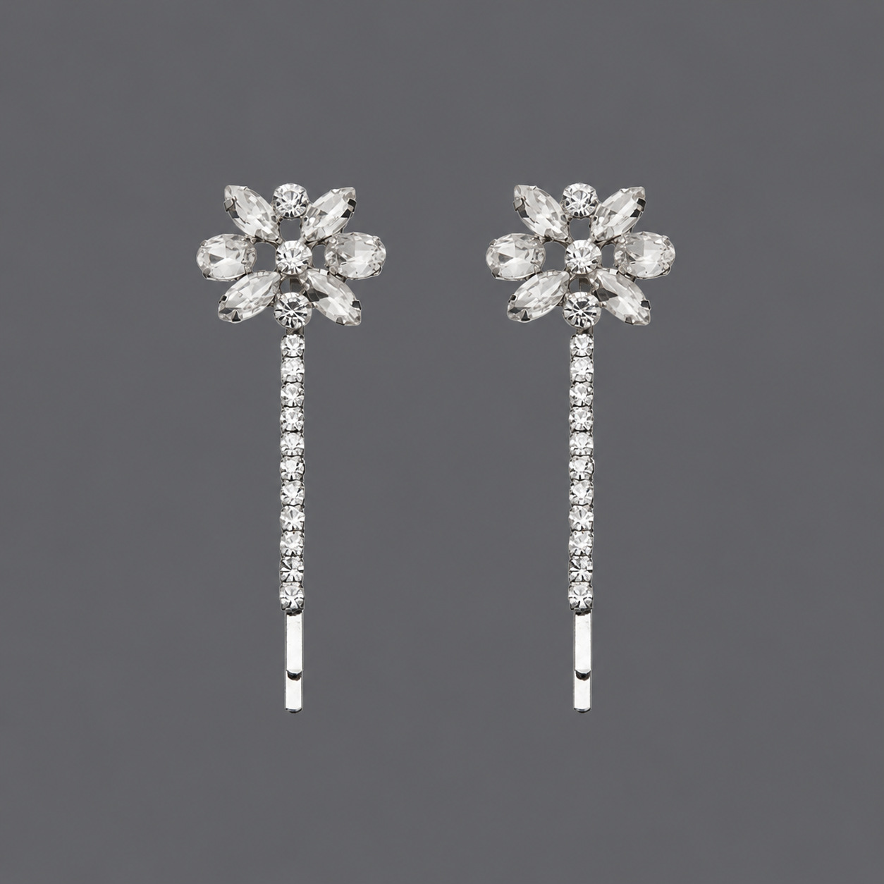 Horquilla de zirconio de lujo ligero europeo y americano con incrustaciones de diamantes, pinza de pelo de alta gama para mujer, suministro mayorista transfronterizo directo de fábrica.