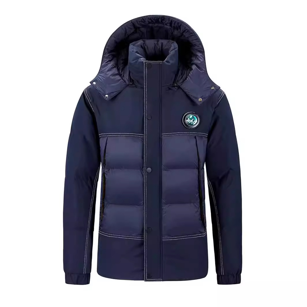 Vêtements pour hommes grande taille manteau en coton chaud décontracté plus velours épaissi multi-poches manteau en coton à capuche amovible_voghion.com