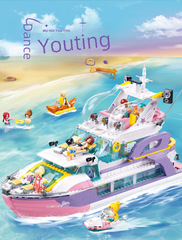 Small Luban Rabbit Bus Plane Series Children's Festival Gift for Girls, Assembly Building Blocks Toy for Ages 6 and Up