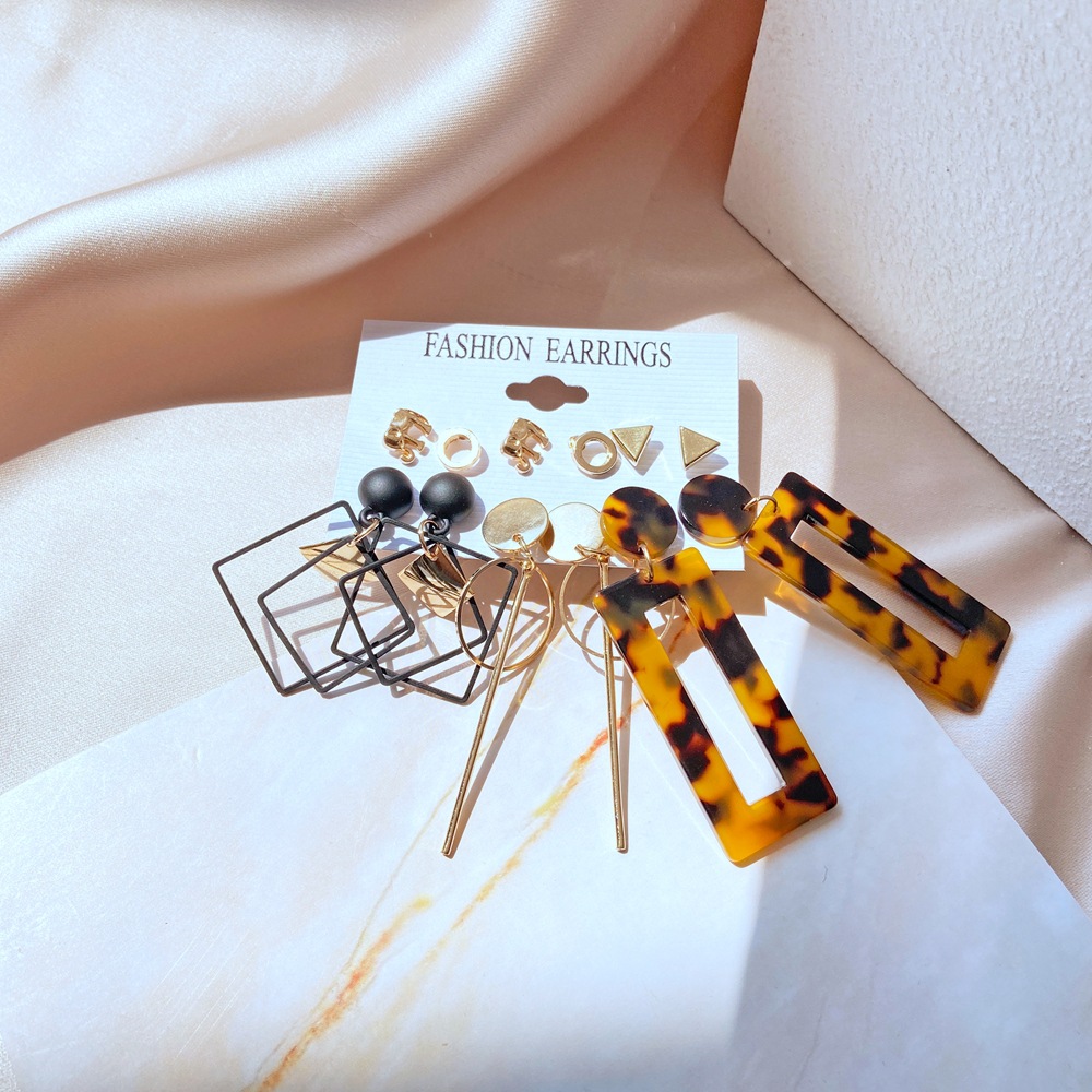 fashion simple acrylic earrings elephant diamond alloy drop earrings