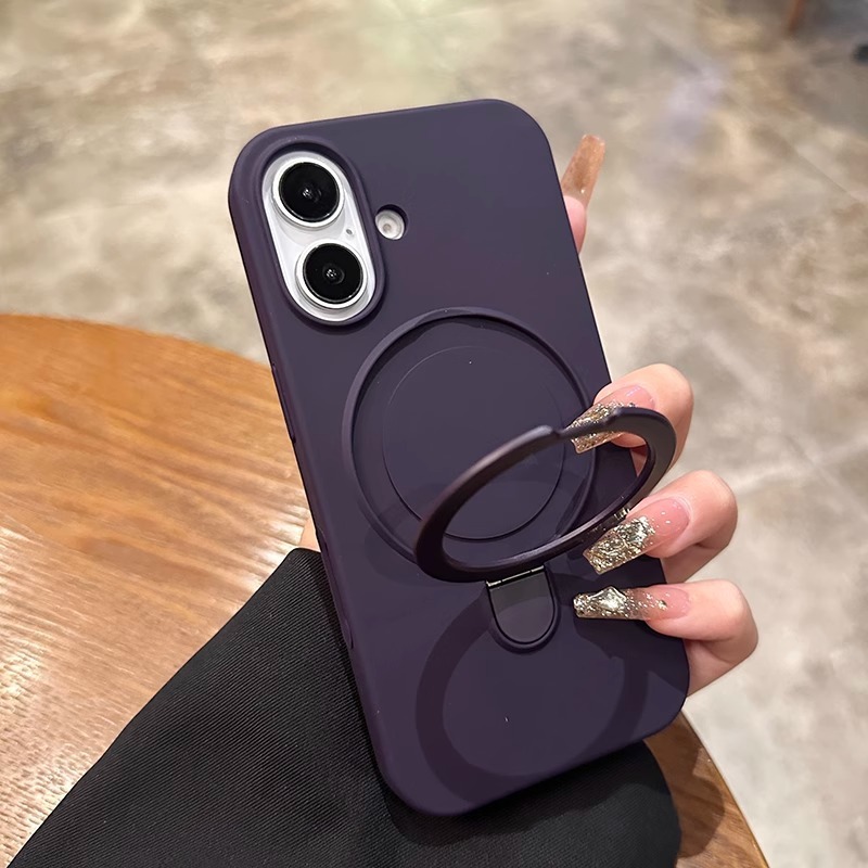 苹果17手机壳16保护套iphone15保护套全包支点磁吸支架液态硅胶软|undefined