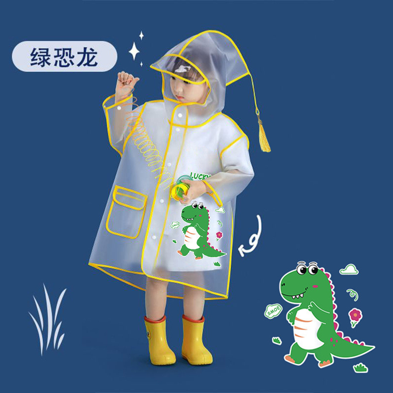 Children's Raincoat and Rain Boots Set for Boys and Girls Aged 2, Kindergarten and Primary School Students, School Rain Poncho, Baby Rain Boots Set