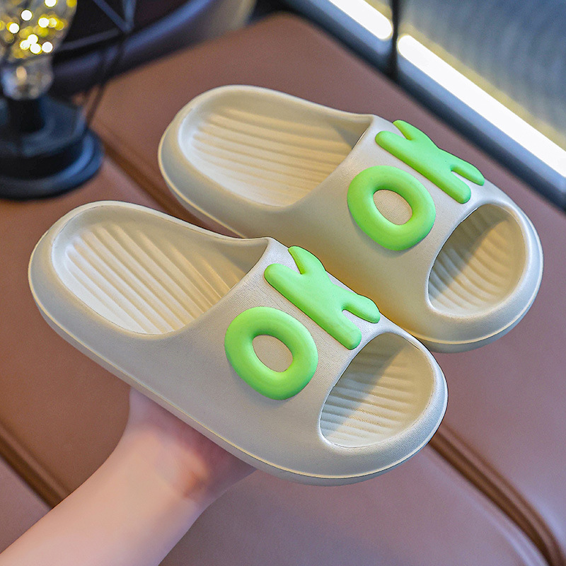 Zapatillas para padres e hijos mujeres de verano para hombres una familia de tres niñas de verano para baño de casa interior antideslizante zapatillas para niños de mediano tamaño