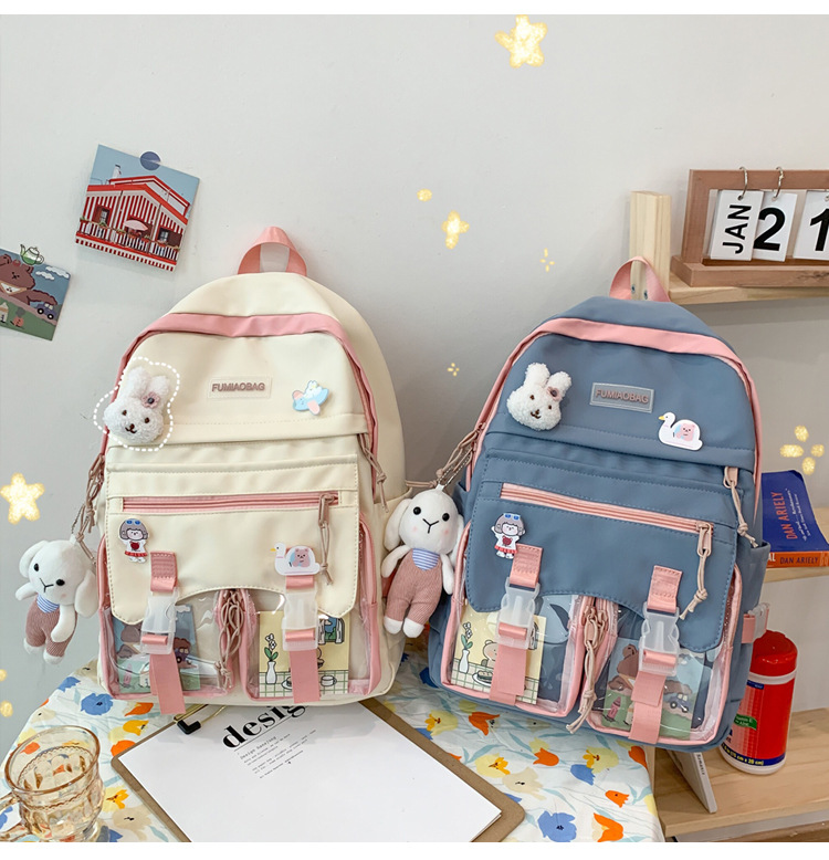 Wholesale Simple High Capacity Rabbit Doll Pendant Backpack Nihaojewelry display picture 18