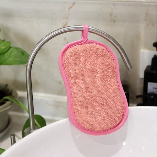 Eight-character double-sided cleaning sponge that does not damage the pot, water-absorbing magic scouring pad, household cleaning dishcloth