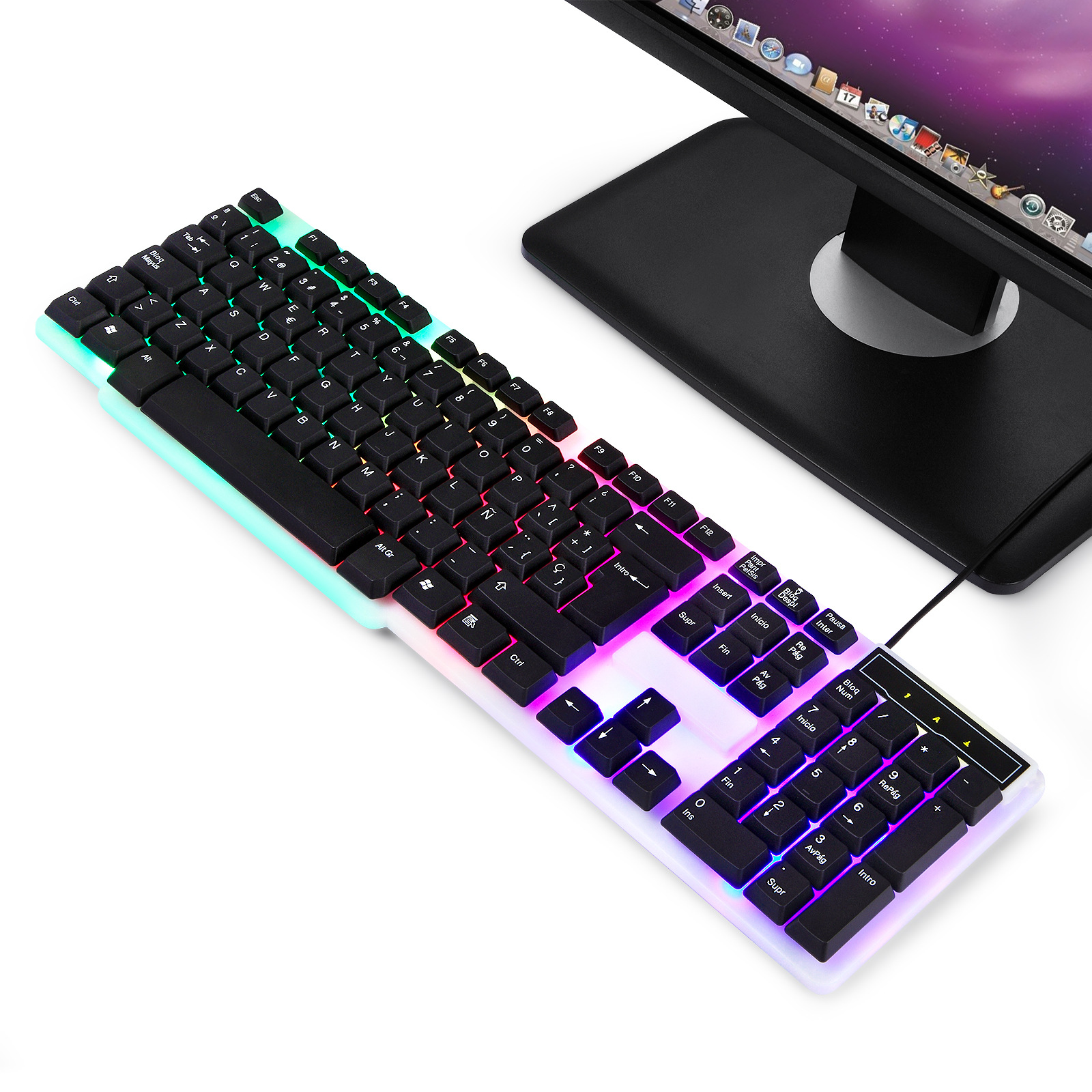 Gaming Keyboard With Seven Color Backlight For Esports And Office_voghion.com