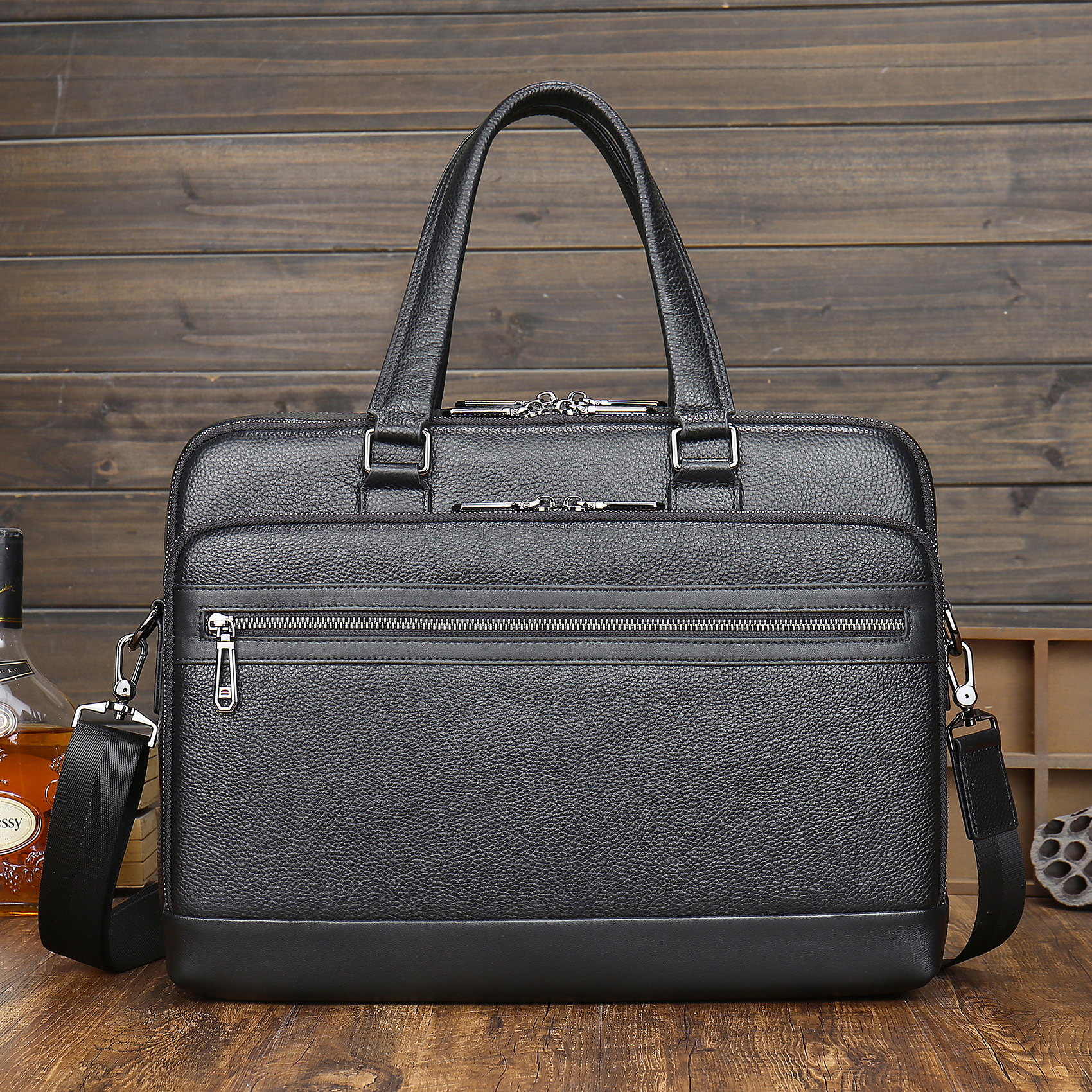 정품 가죽 남성 가방, 남성용 핸드백, 1층 소가죽 가방, 크로스백, 출장 서류 가방, 컴퓨터 가방, 비즈니스 스타일