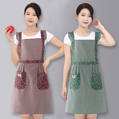 圍裙餐飲用棉布2023新款網紅廚房家用夏季薄款透氣美甲工作服女