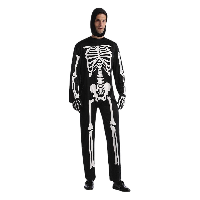 Halloween adulto hombre esqueleto fantasma hueso disfraz de hombre grande fantasma hueso esqueleto fiesta disfraz image 1