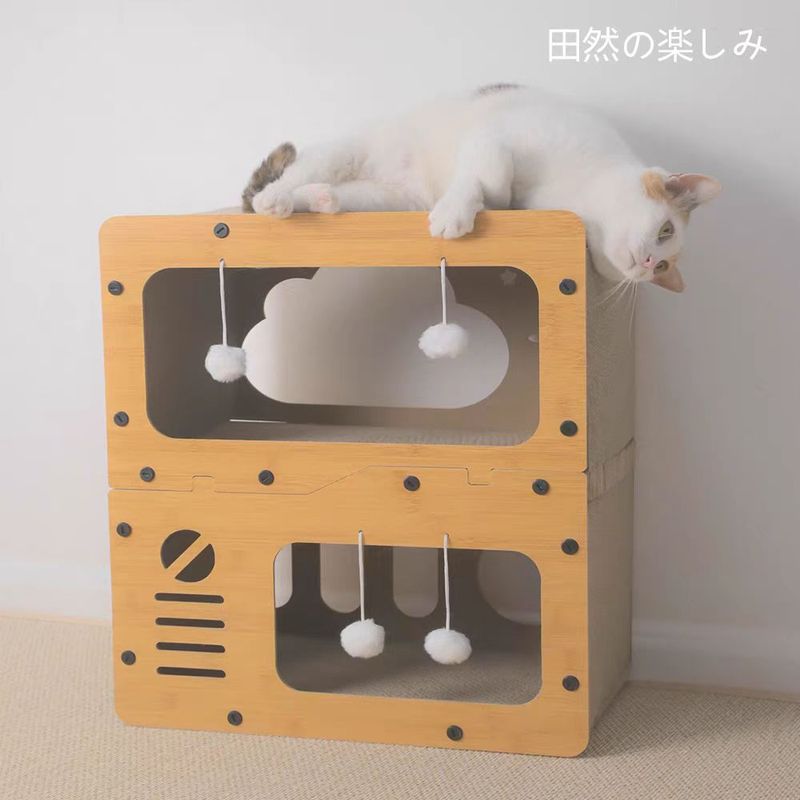 猫掴み板三層猫巣一体耐摩耗性掴み四季通用しないフケ段ボール猫爪板|undefined