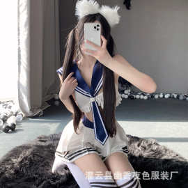 林林婷情趣内衣女可爱制服诱惑jk小胸激情免脱套装2688