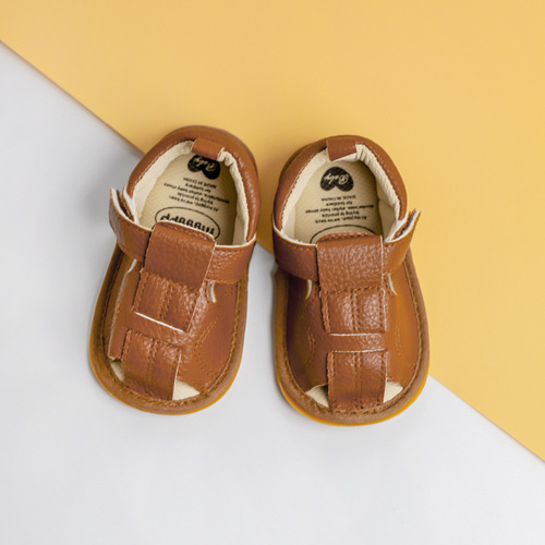Summer 0-1 year baby sandals walking shoes 3-6-9-12 months soft rubber sole anti-slip non-fall non-kick