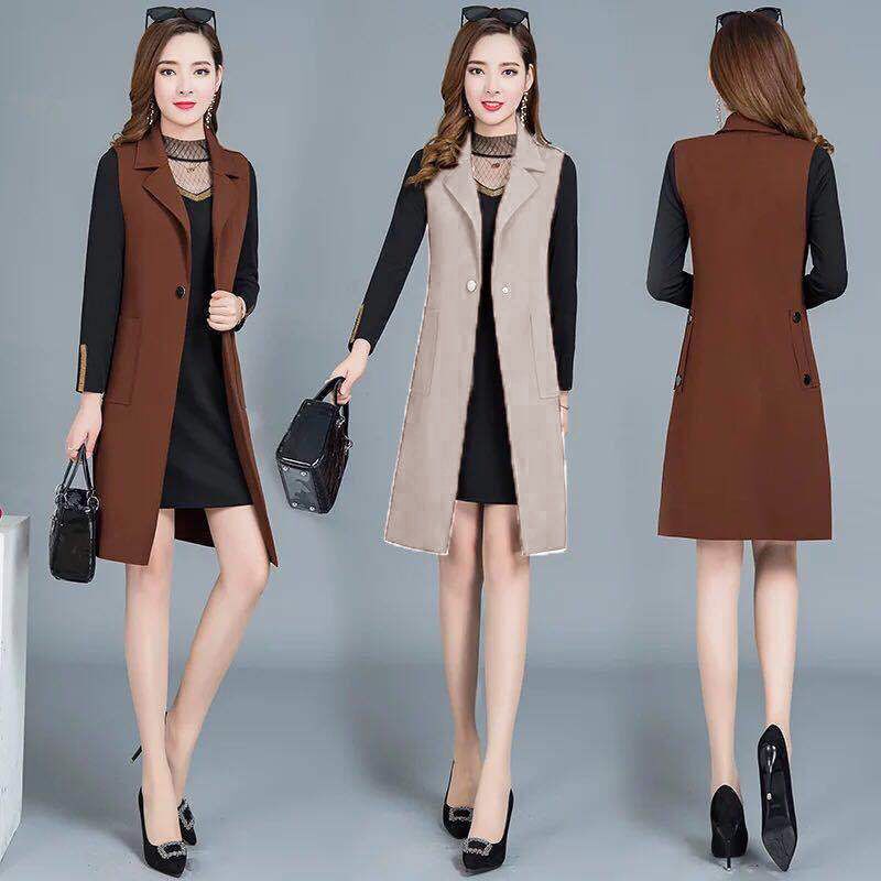 Woolen Vest for Women 2025 Spring and Autumn New Sleeveless Cardigan Fashionable Versatile Mid-Length Coat Women's Trendy Clothing