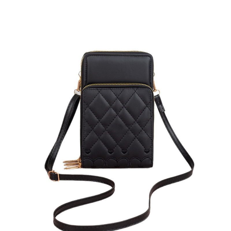 2025 nuevo bolso de teléfono móvil lindo moda multifuncional un hombro mochila tres cremallera bordado mariposa impresión bolso de mujer