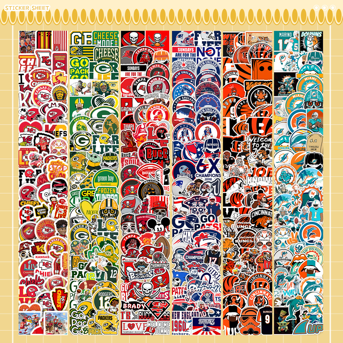 50 다양한 럭비 팀 시리즈 낙서 스티커 물 컵 스케이트 보드 수하물 방수 장식 스티커 도매