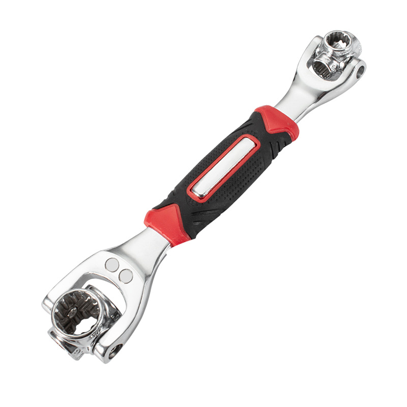 Llave de hueso de perro multifuncional de 12 ángulos de ciruela universal 52 herramienta de mantenimiento de llave giratoria de cabeza múltiple ocho en uno