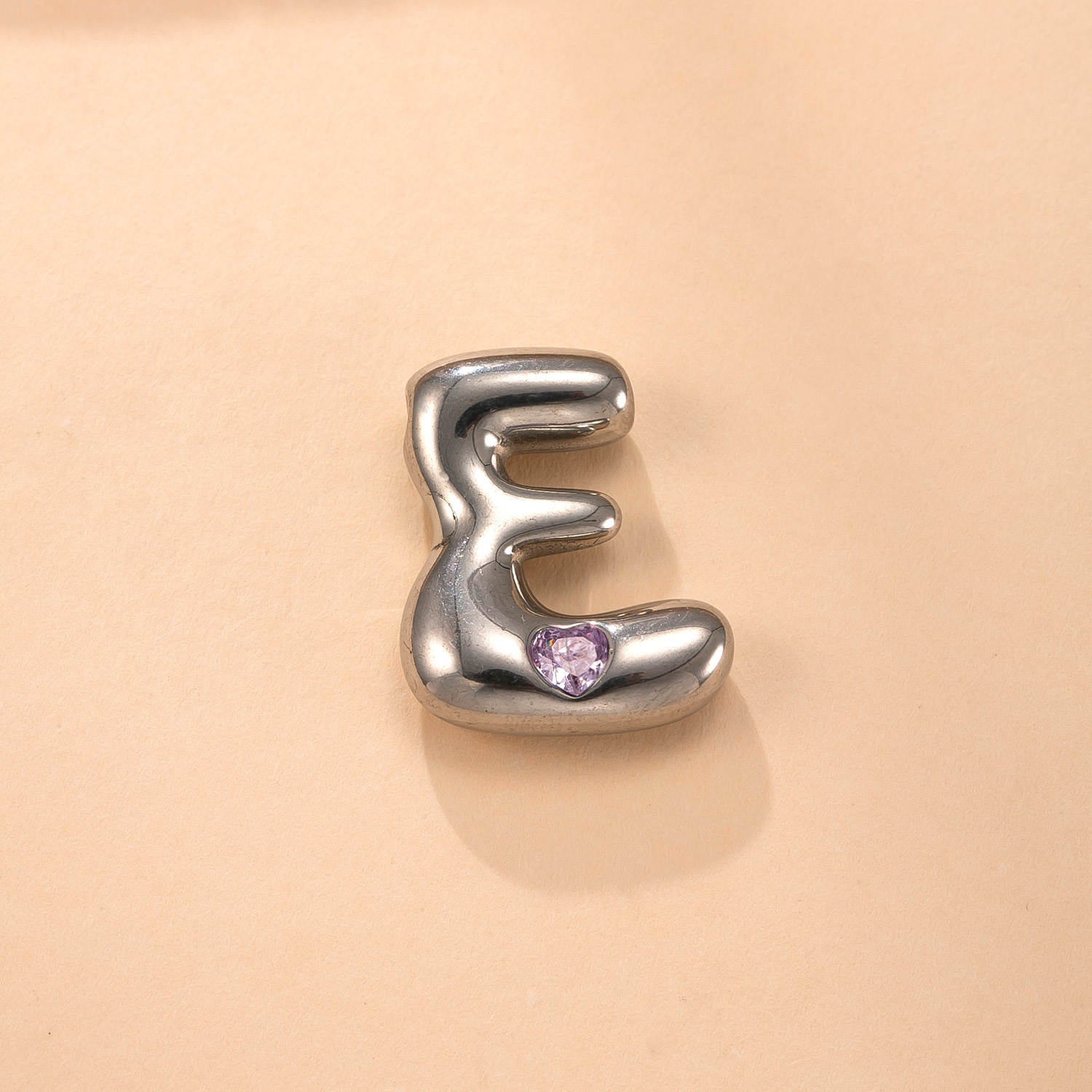 Colgante único transfronterizo de joyería de acero inoxidable fundición con incrustaciones de diamantes de color 26 letras accesorios de collar moda simple pulsera briy