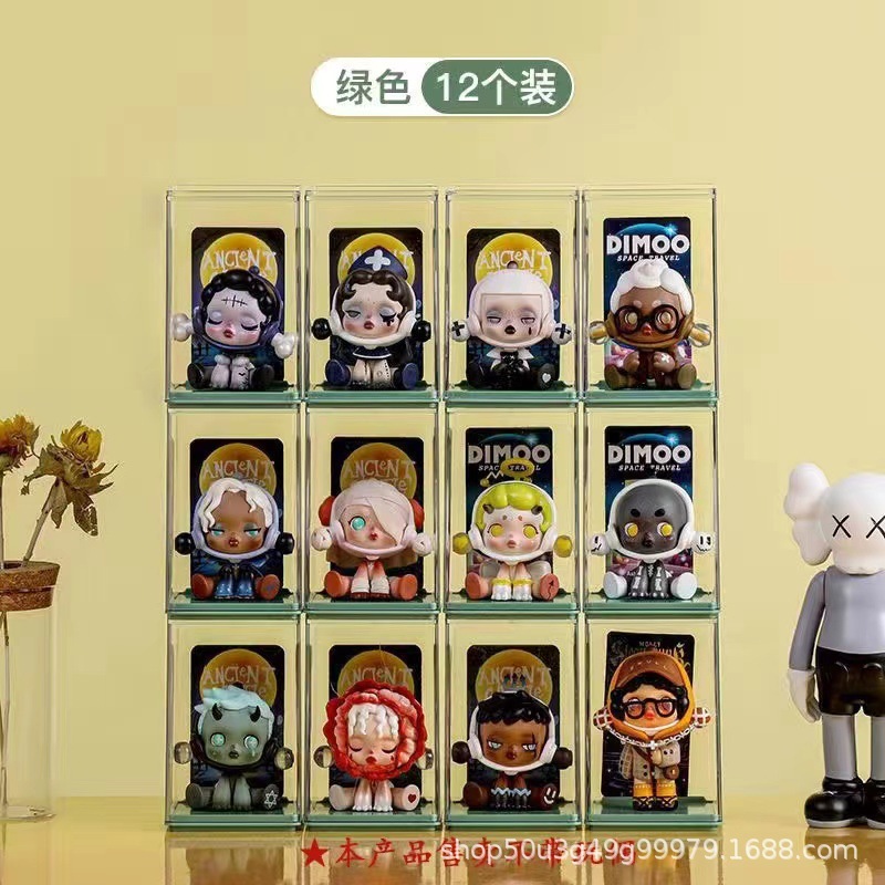 ブラインドボックス収納展示棚透明アクリル単一キャビネット手作り収納ボックスバブルマット防塵展示ボックス|undefined