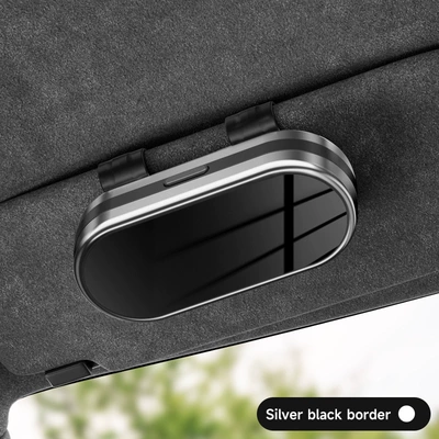 Car Glasses Clip/Bill Clip Sun Visor Glasses Clip Sunglasses - silver-bright-black-strips-no-label