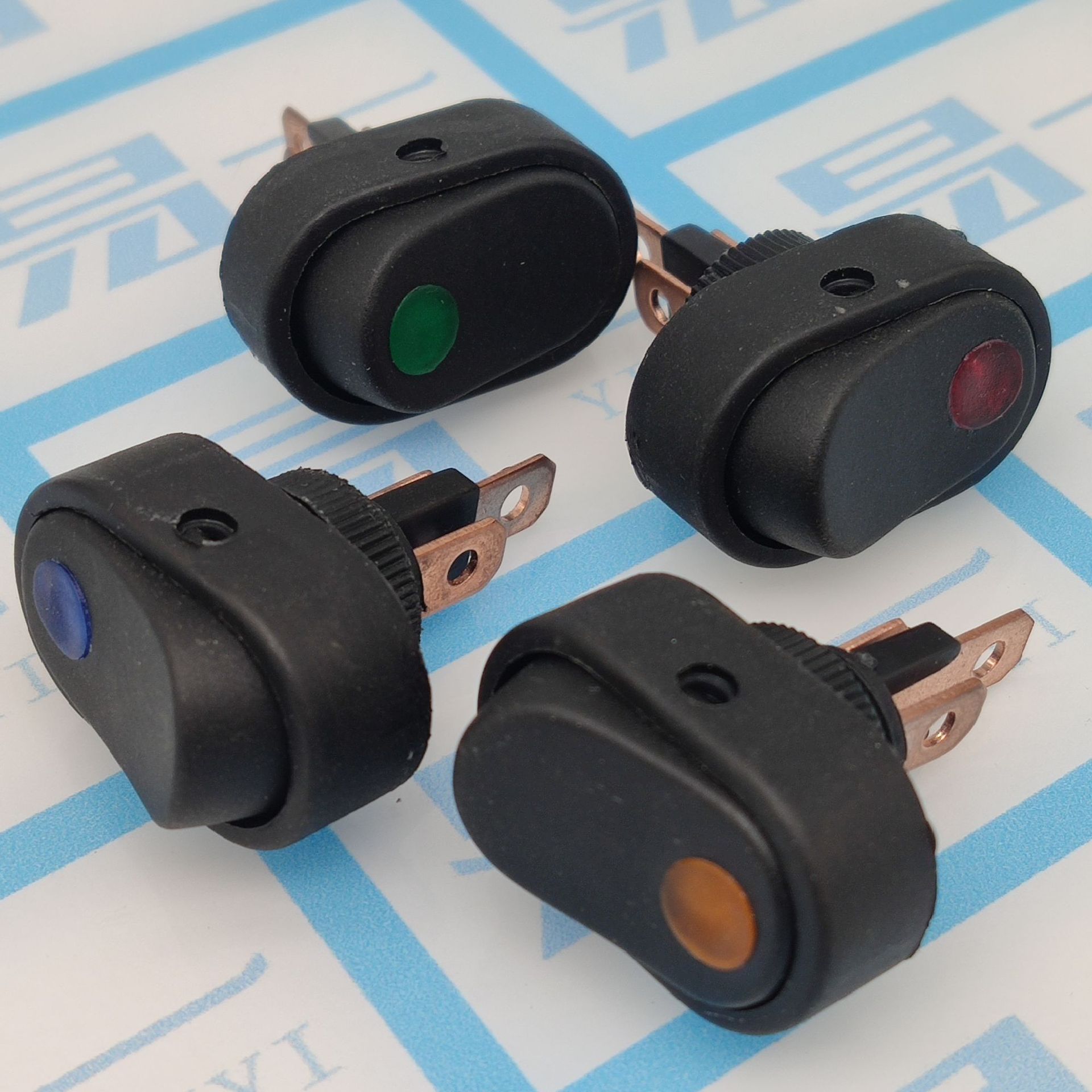 ASW-20D-2 汽车改装开关 船型开关 汽车配件 大灯 LED猫眼灯