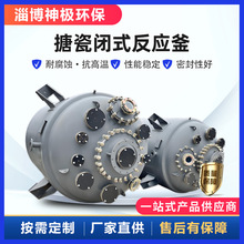 搪瓷闭式反应釜 高温高压反应釜化工萃取混料蒸馏釜 搪玻璃搅拌罐