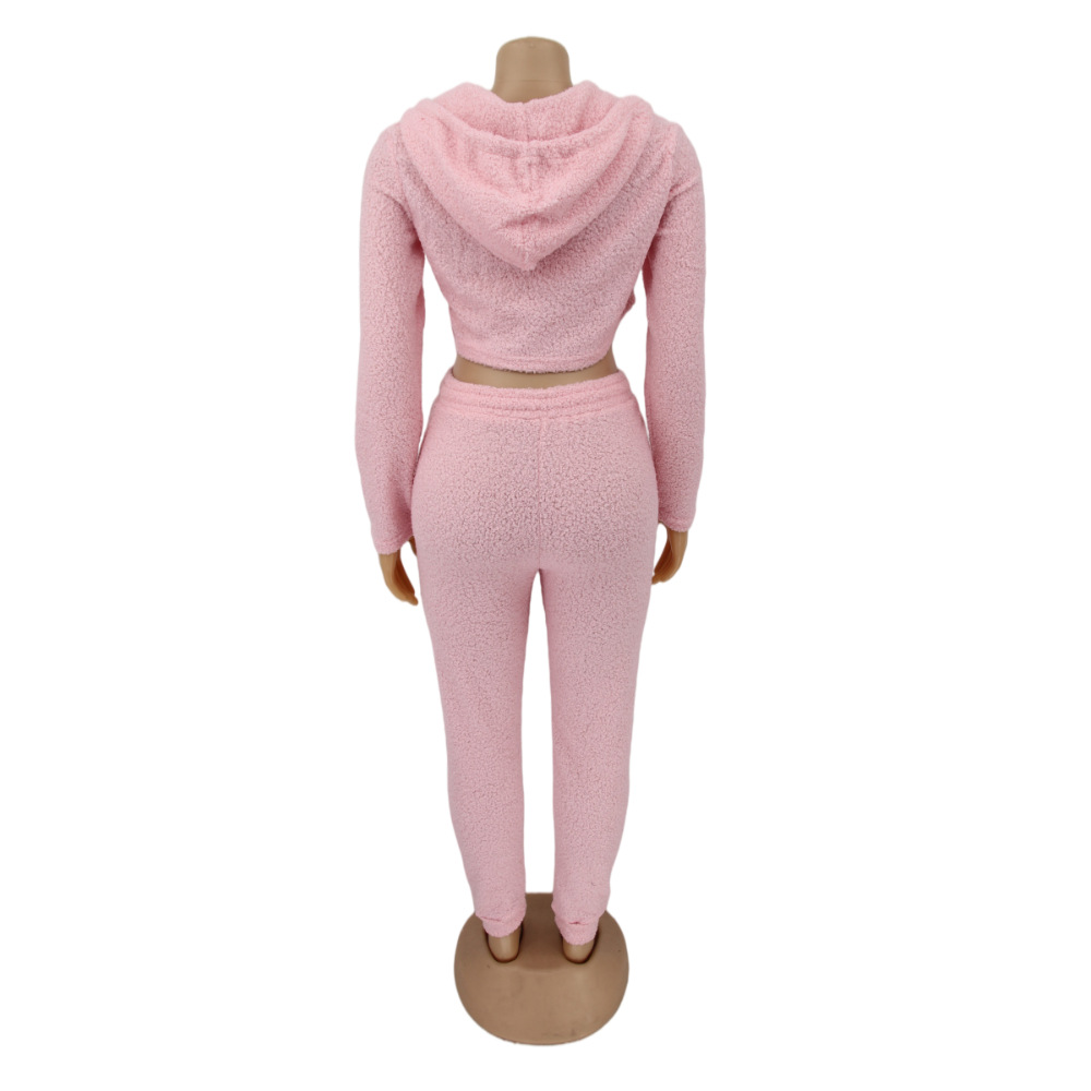 Women Clothing Little Teddy Plush Home Casual Warm Suit