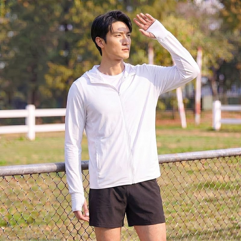 UPF50+锦纶冰丝防晒衣男士夏季凉感户外运动休闲外套钓鱼防晒服