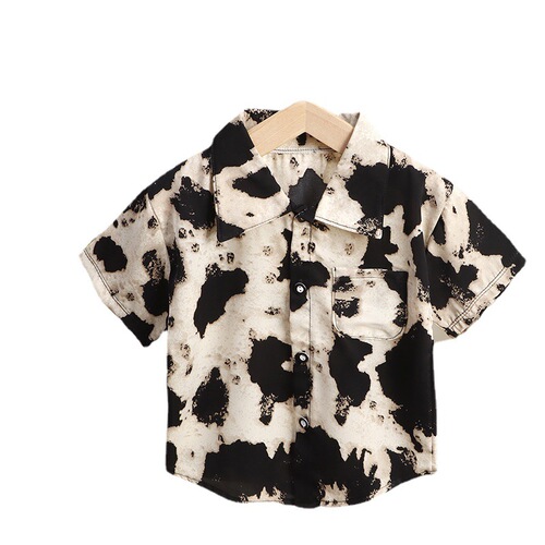 Children's shirts summer short-sleeved boys' tops baby coats children's clothing Hong Kong style casual trend wholesale