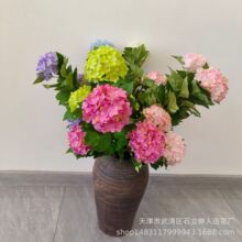 春季新品绣球仿真3头木绣球 家居酒店婚庆软装仿真花摆放厂家批发