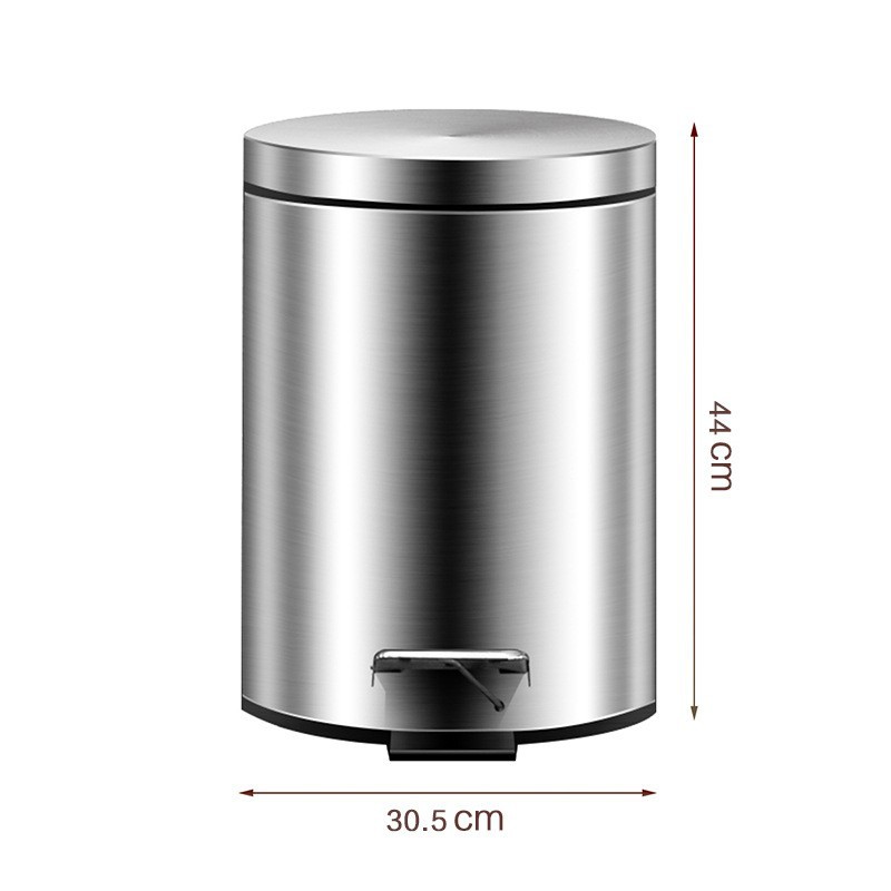 La basura comercial grande puede pedal Cubo de almacenamiento con tapa centro comercial de acero inoxidable unidad de la empresa lenta caída de la basura puede