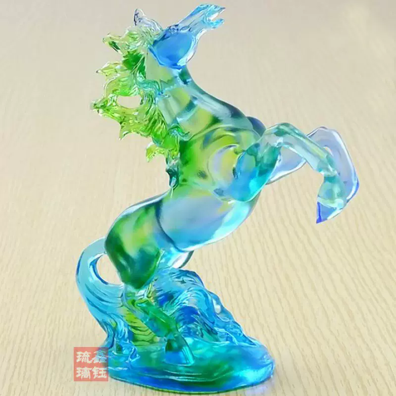 琉璃摆件生肖马工艺品风水店铺家居客厅办公马到成功创意装饰礼品