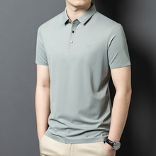正品牌男装T恤夏季专柜无痕短袖商务休闲POIO衫中年爸爸薄款上衣
