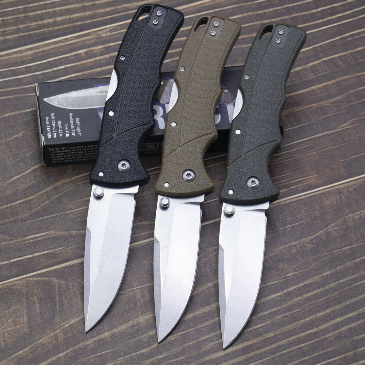 Холодное сталь 4116 Открытый складной нож для выживания в дикой природе