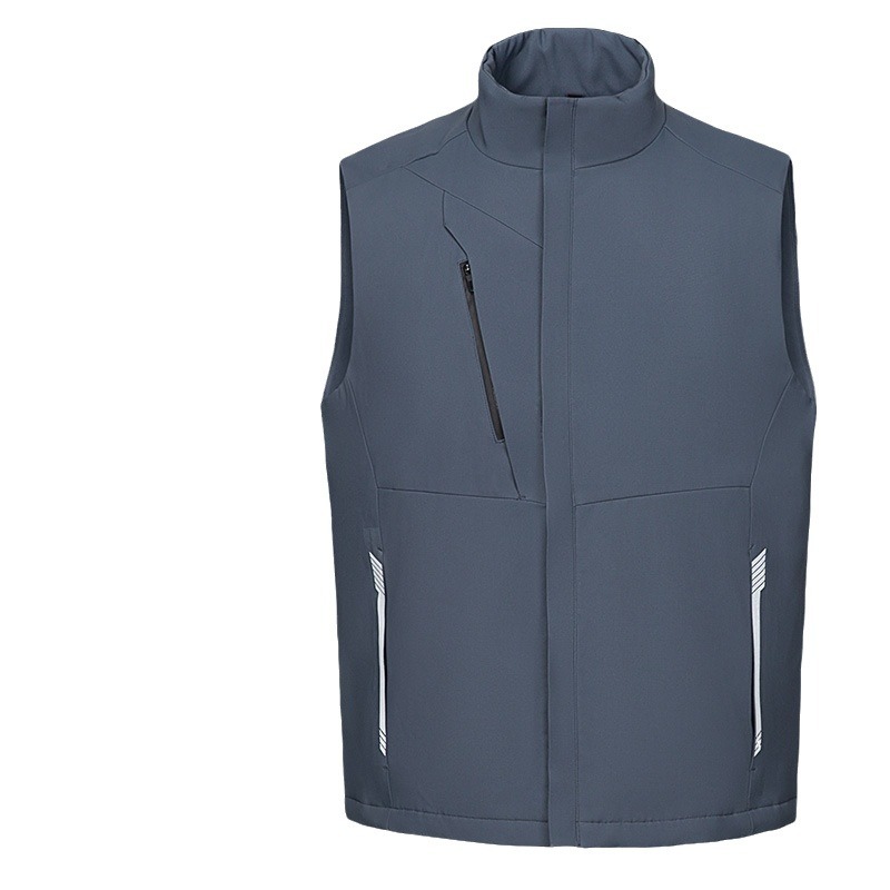 Moda de otoño e invierno ropa de trabajo cálida grupo actividad de construcción ropa a prueba de viento y a prueba de lluvia al aire libre abajo Chaleco de algodón personalización