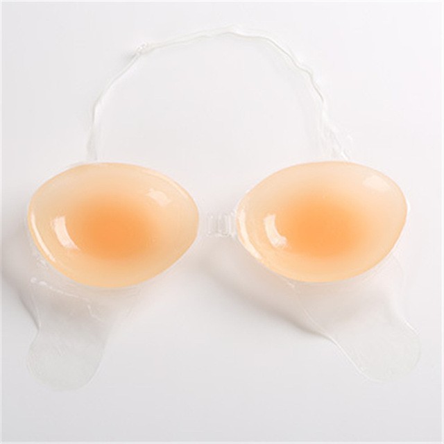 Sujetador invisible de silicona 3 veces engrosada correa de hombro desmontable vestido autoadhesivo invisible Sujetador de silicona
