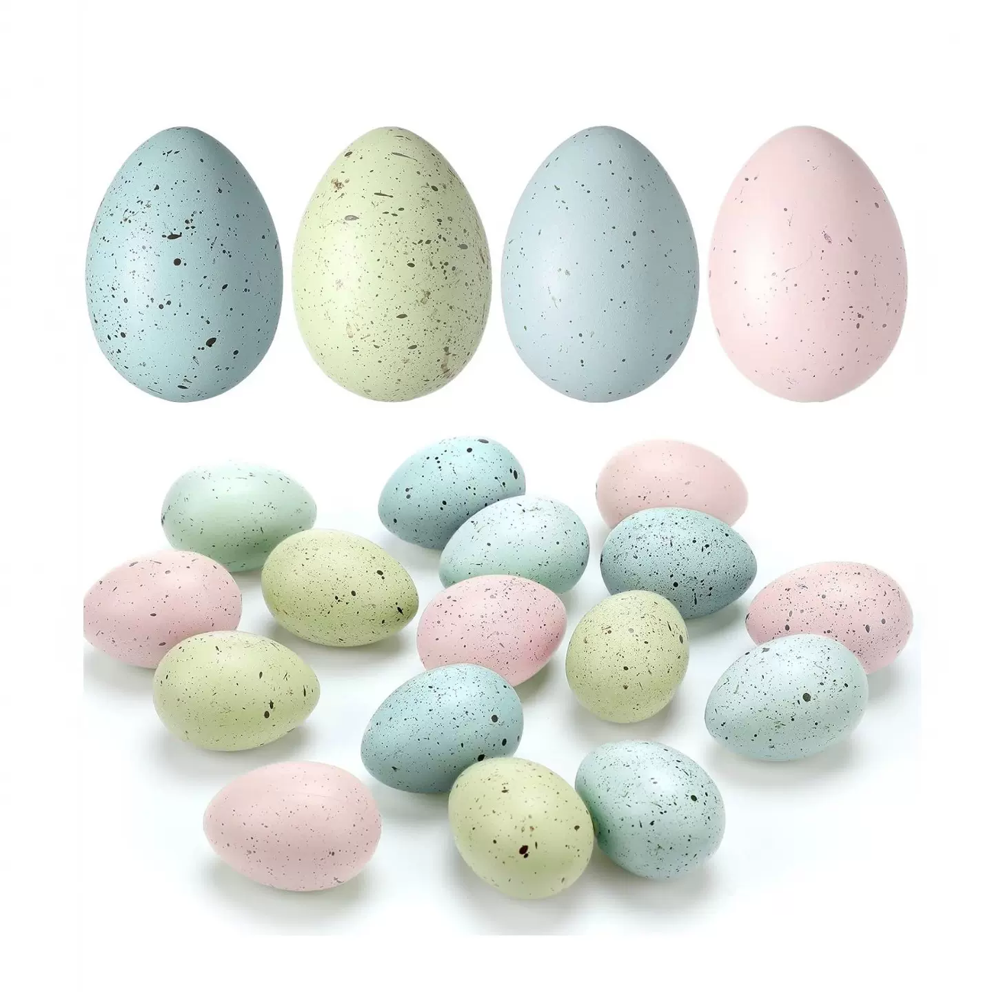 DIY彩蛋斑点亚马逊鸡蛋新款蛋塑料复活节彩色花环装饰仿真彩蛋