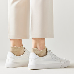 Men's Summer Short Socks Sports Absorbent Cotton Socks, Thin Men's Ins Trendy Boat Socks, Business Low Top Light Color Men's Socks