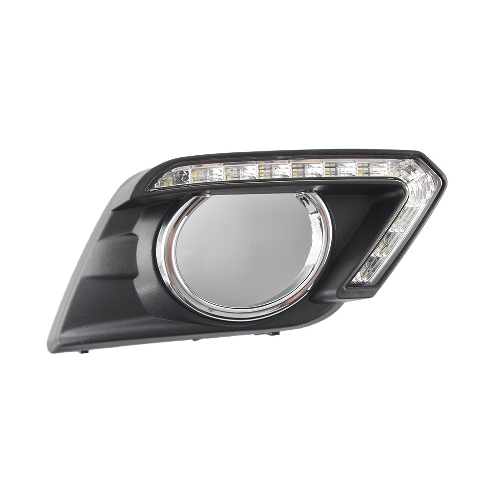 Aplicable a 2014 Qijun LED coche luz diurna Luz de marcha diurna modificado doble color con luz amarilla Luz de niebla