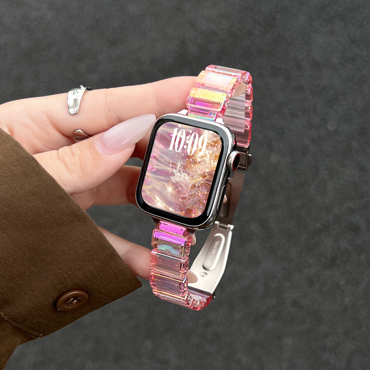 Correa de Silicona para Reloj Inteligente S11 S9/8 de PC, Galvanizado, para iWatch