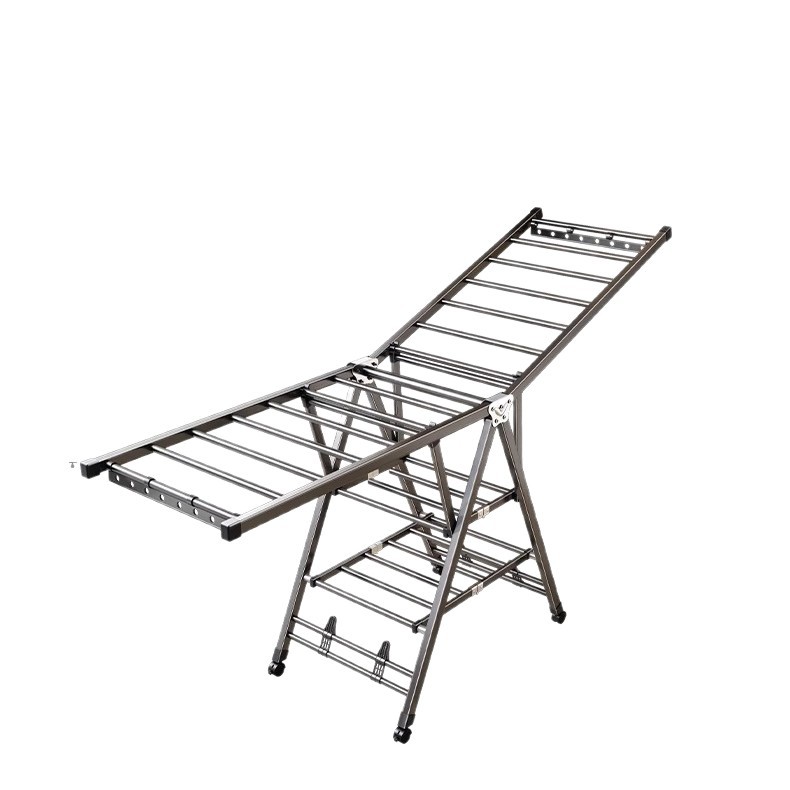 Percha de secado de ropa plegable multifuncional interior multicapa percha de ropa balcón percha de ropa para bebés fábrica directa
