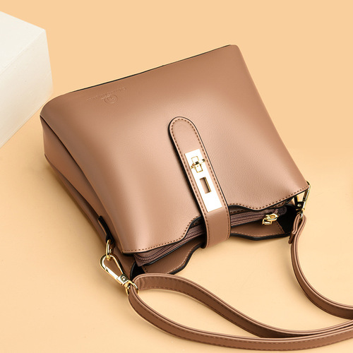 Korean Version Bucket Bag Guinness Kangaroo Brand Multi-layer Women's Bag Shoulder Crossbody Bag Women's Bag High-end Feel Cross-border