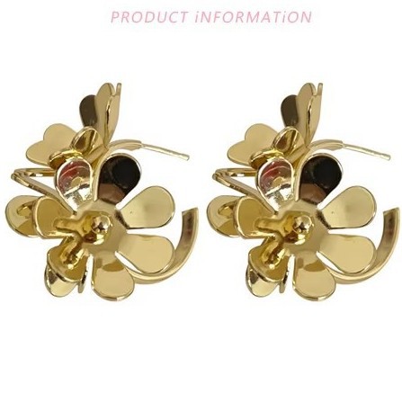 Orecchini a lobo a forma di fiore in argento dal design ricercato per donna, lusso primaverile, alta gamma, orecchini squisiti, stile unico,_voghion.com
